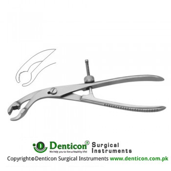 Bone Holding Forcep Self Centering - With Thread Fixation Stainless Steel, 28 cm - 11"